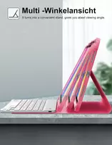 Klaviatūra Klaviatūros dėklas Ipad 10/11 kartai su belaidžiu ryšiu (begonijos raudonumo)