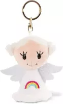 Nici 47072 Good Luck" 9 cm - sėkmės talismanas Guardian Angel su vaivorykšte - angelo raktų pakabukas raktų virvelei, raktų pakabukas ir raktų grandinėlė, balta/raudona