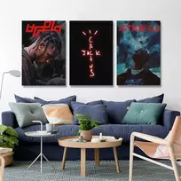 Nebulanova Travis Scott albumo plakatas 5 drobės plakatas sienų dekoratyvinis atspaudas paveikslas tapyba svetainės miegamojo dekoravimui be rėmo stiliaus 20 x 30 cm