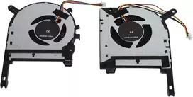Goshyda 2 vnt. Cpu Gpu aušinimo ventiliatorius 4 kontaktų nešiojamojo kompiuterio radiatorius mažas aušintuvas, skirtas Asus Tuf Gaming Fx505 Fx505ge Fx505gm Fx505dt Fx705