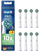 Oral-b Pro Crossaction keičiamosios elektrinio dantų šepetėlio galvutės, 8 vnt., puikus dantų valymas su novatoriškais X formos šereliais, originalus Oral-b dantų šepetėlio priedas, pagaminta