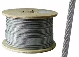 100m Plieninė viela su Pvc danga 5mm, pynimas 6x7+fc, cinkuota