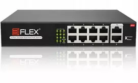 Switch poe 8+2 8 portų poe 2x uplink 10/100mbps 120w extend 250m