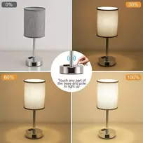 ActiveJet Led Stalo Lempa su Usb, Jutiklinis Pritemdymas, Lininis Gaubtas, Pilka