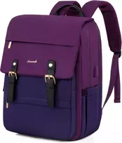 Moterims skirta kuprinė kelionėms ir darbui, 17 colių, violetinė-mėlyna