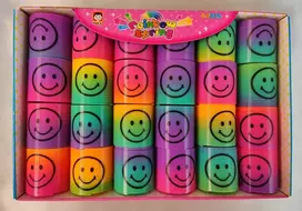 Spiralė ombre emoji maža magiška magic spring veidukai spalvota 24vnt