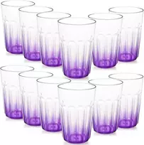 Affek Design 12 vnt. 350 ml daugkartinių puodelių, atsparių dūžiams, violetinės spalvos
