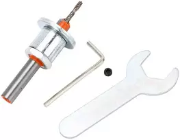 Grąžtas su gylio ribotuvu, 2.8 x 8 mm grąžtas su reguliuojamu gylio ribotuvu ir priedais, grąžto gylio ribotuvo apykaklių rinkinys, dailidės įrankis, gręžimo priedai