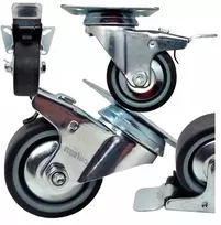 Lova Ratukai pasukami su stabdžiu, komplektas 4 vnt., 100 mm, 270 kg