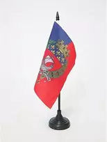 Az flag paryžiaus herbo stalo vėliava 12,7 x 12,7 cm - paryžiaus vėliava su herbu ant stalo 15 x 15 cm - juodas plastikinis kotas ir pagrindas