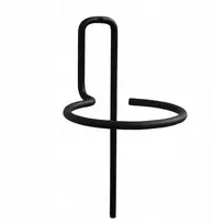 Pakabinama metalinė gėlė Loft vazonas 14cm, juodas