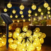 Lauko saulės energija įkraunamos girliandos, 12 m, 100 Led lauko girliandų, lauko saulės energija įkraunamos girliandos, Ip65 atsparios vandeniui, 8 režimai, lauko girliandos, balkonų dekoravimui, Kalėdoms, vakarėliams, sodo dekoravimui, medžiams
