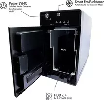 Icy Box Ib-rd3620su3 Išorinė 2 skyrių Raid sistema 3.5" Sata Hdd