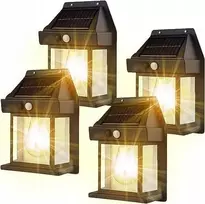 4 x Q-light saulės energijos lauko sieninis šviestuvas retro filamentinė lemputė