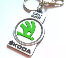 Lengvas guminis raktų pakabukas škoda, emblema, ženkliukas