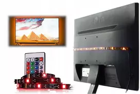 Led juosta 1m Rgb Usb 5v monitoriaus apšvietimas