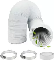 Išmetimo žarna 100 mm lankstus vamzdis ventiliacijos žarna išmetimo vamzdis lanksti žarna siurbimo žarna oro kondicionierius džiovintuvas viryklės gaubtas aliumininės žarnos pvc aliuminio vamzdis 3 m su 2 žarnų spaustukais ventiliatoriaus vamzdžiui