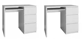 Top E Shop 2x topeshop rašomasis stalas lima 98x76cm dešininis, baltos spalvos