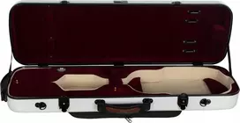 Fiberglass smuiko dėklas smuikui Oblong 4/4 M-case Baltas - Bordo