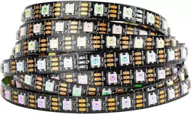 Ws2812b Led juosta, 5m, 60 Led/m, juodas Pcb, nelaidi