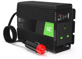 Green Cell Žalias Cell automobilinis įtampos keitiklis 230v 24v 150w 300w sinusinis Usb lizdas Uk