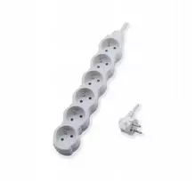 Ilginamasis laidas su įžeminimu 6 lizdai 3x1,5mm² Eco Line 5 metrai