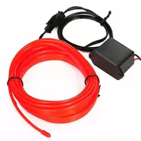 5m El Wire Led juosta, raudona, 12v, aplinkos apšvietimas