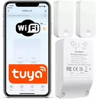 Tuya Išmanusis dvigubas Wifi jungiklis su 2 belaidžiais mygtukais
