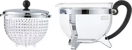 Virdulys Bodum K11143 16 1 Chambord arbatos rinkinys su rešo 1.5 l ir 2 dvigubų sienelių stiklinių Pavina 0.35 litro arbatos virimo aparatas su sluoksniuotu – 16.8 x 23.1 x 22.3 cm