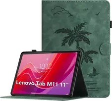 Oduio dėklas, skirtas Lenovo Tab M11 (tb330fu/tb330xu) 11 colių planšetiniam kompiuteriui, aukščiausios kokybės Pu odinis daugiafunkcis apsauginis dėklas su kortelių lizdu ir automatinio miego/pabudimo funkcija, žalias