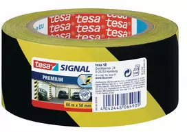 Įspėjamoji juosta Tesa premium geltona/juoda 66m