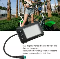 Ftvogue 36v 48v E-dviračio Lcd ekranas, vandeniui atsparus valdymo skydelis Ebike Lcd ekranas dviračio kompiuteris 5 kontaktų vandeniui atspari jungtis 22,2 mm vairui dviračio modifikavimui