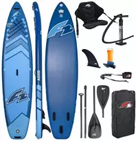Pripučiama Sup lenta F2 Axxis 12'2" Navy Mėlyna Combo Irklas 2in1 Sėdynė