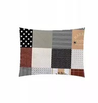 Nyks pagalvės užvalkalas 40x40 cm, storo medvilninio krepo, patchwork stiliaus, 190bra