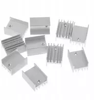 Noctua 10x aliuminio radiatoriaus aušintuvas, skirtas Led procesoriaus tranzistoriui Ic moduliui, sidabrinis