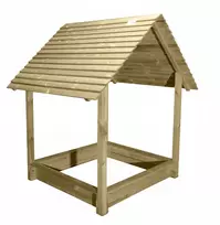 4IQ Impregnuota smėlio dėžė su stogu, 145x130x180 cm