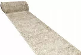 Ornamentinis takas, plotis 120 cm, minkštas kreminis smėlio aukso spalvos, pagal matmenis, Allora