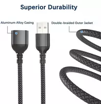 Usb prailginimo laidas su jungikliu 3m