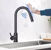 Pds virtuvinis maišytuvas juodas matinis jutiklinis