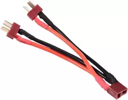T stiliaus vyriškas kabelis, 1 moteriškas į 2 vyriškus 14awg kabelio jungtis Rc Esc Lipo akumuliatoriaus iškrovimui
