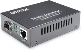 Qiniyek 10gb ethernet fiber media konverteris, 10g fiber ethernet konverteris su 1 x Rj45 10gbe prievadu į 1 x 10gbe Sfp+ prievadą