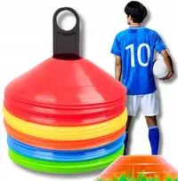 50x treniruočių kūgiai, lėkštelės, futbolo grybai, treniruočių rinkinys pro