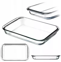 Kadax Stiklinis kepimo indas 3l stačiakampis 39x23cm