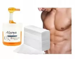 Vaškas nugaros, torso, krūtinės depiliacijai vyrams - rinkinys