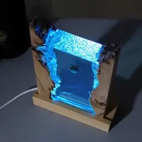 Sunicon dervos vandenyno lempa, nardytojų vėžlių dervos lempa, giliavandenio urvo naktinė lemputė, ryški jūros meno lemputė su usb laidu jūros mylėtojams, stalinė meno dekoracija