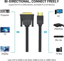 Vention Hdmi į Dvi Kabelis 1.5m, 1080p, 3d Full Hd