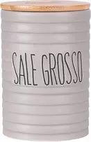 Villa D'este Home Tivoli druska rupi 750 ml indelis su keraminiu dangteliu, bambuko formos