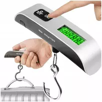 Elektroninės bagažo svarstyklės 50kg, kelioninės, su termometru