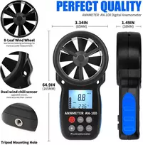 Aiomest ai-100 skaitmeninis anemometras, vėjo matuoklis, rankinis, vėjo matuoklis, cfm vėjo greičio matuoklis vėjo greičiui, temperatūrai, vėjo šalčio testeris, hvac