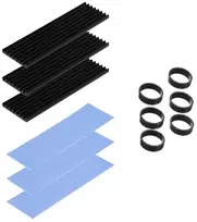 M2 ssd heatsink, 3 rinkiniai m.2 termo pagalvėlių, aušintuvo rinkinys heatsink, aliuminio aušintuvas su silikonine termo pagalvėle, puslaidininkių įrenginių aušintuvas, heatsink 2280 pcie nvme cpu aušinimas, skirtas 2280 m.2 ssd m2